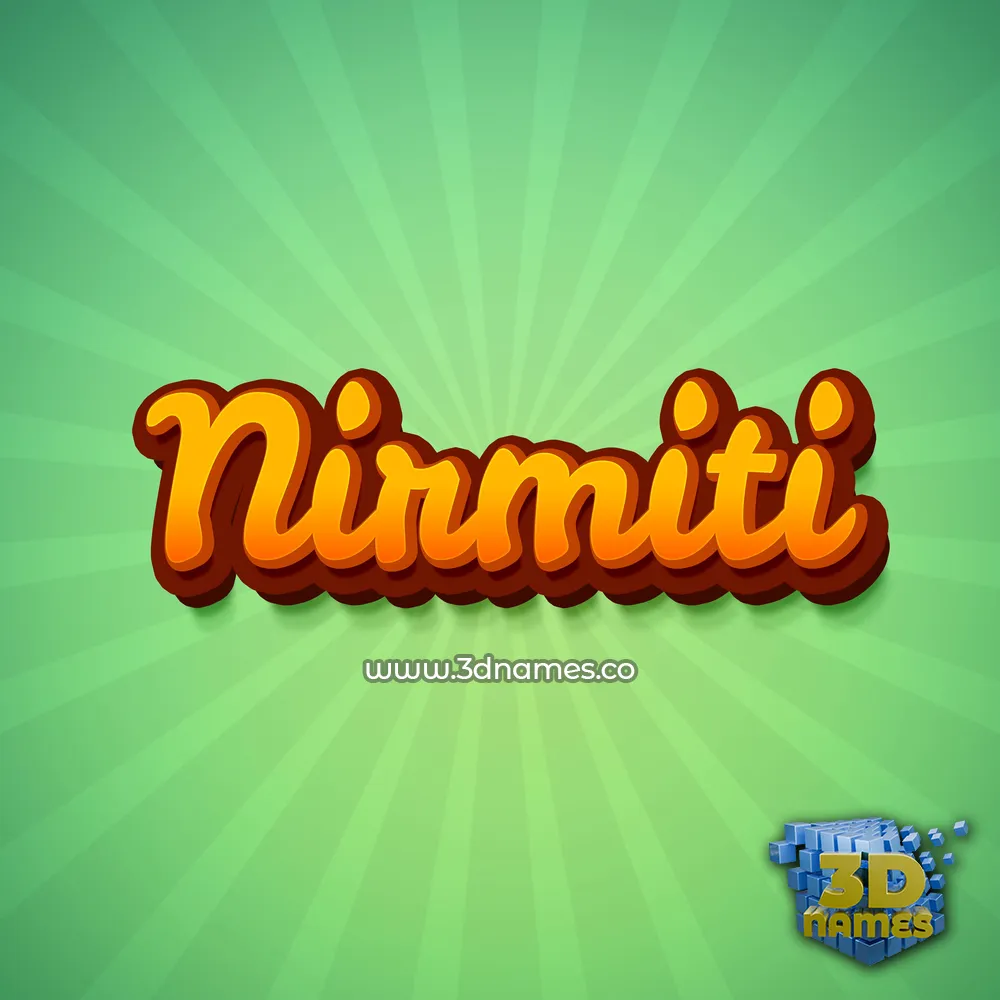 nirmiti in Green Rays style - 3D name wallpaper