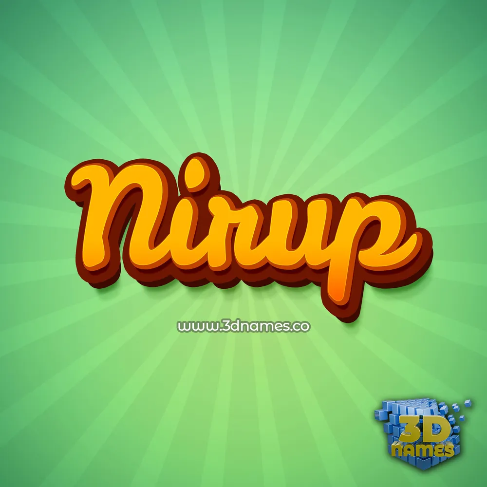 nirup in Green Rays style - 3D name wallpaper
