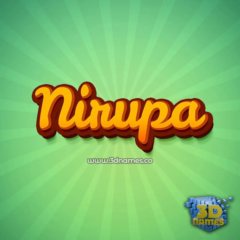 nirupa in Green Rays style - 3D name wallpaper
