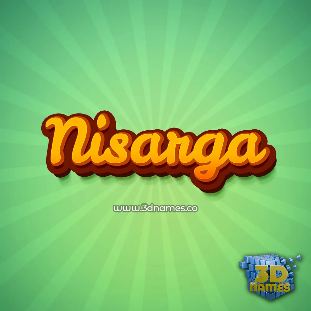 nisarga in Green Rays style - 3D name wallpaper
