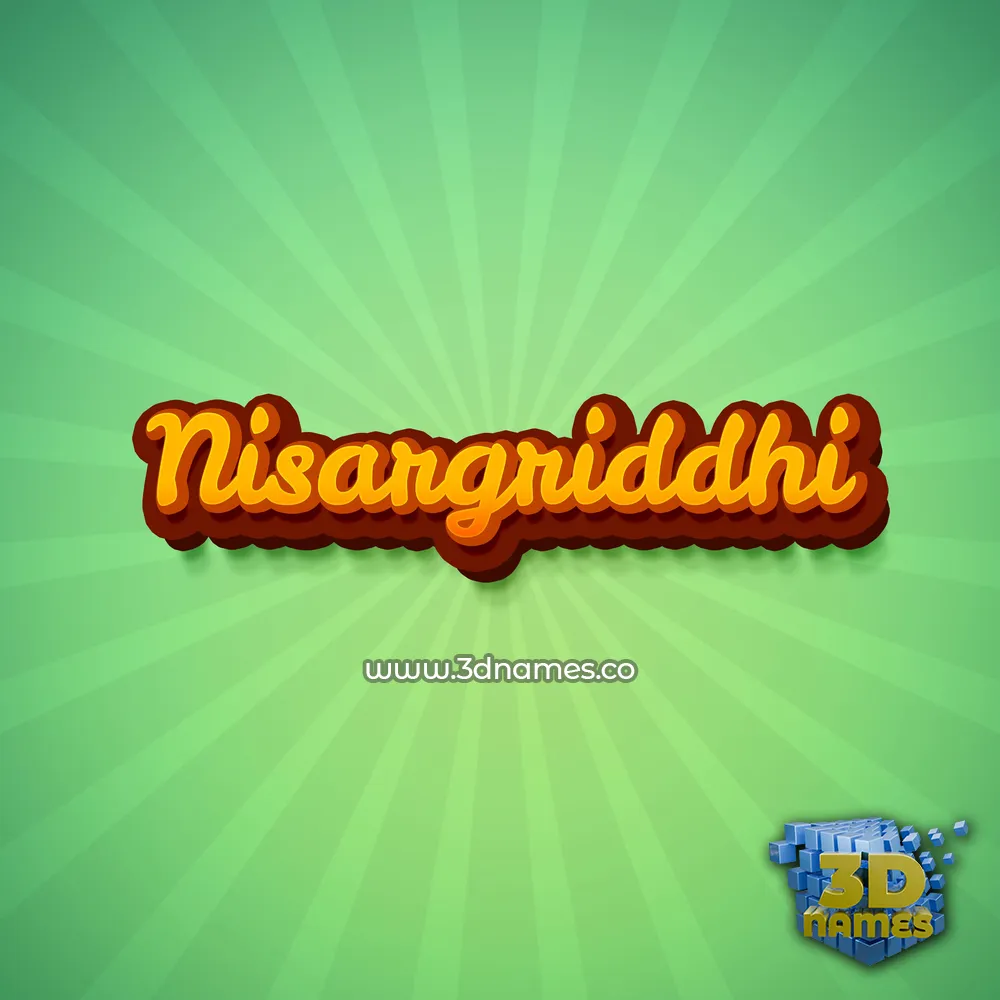 nisargriddhi in Green Rays style - 3D name wallpaper