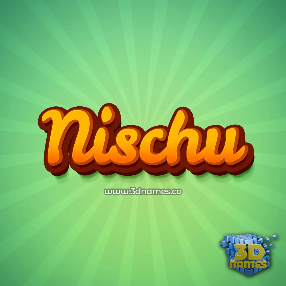 nischu in Green Rays style - 3D name wallpaper