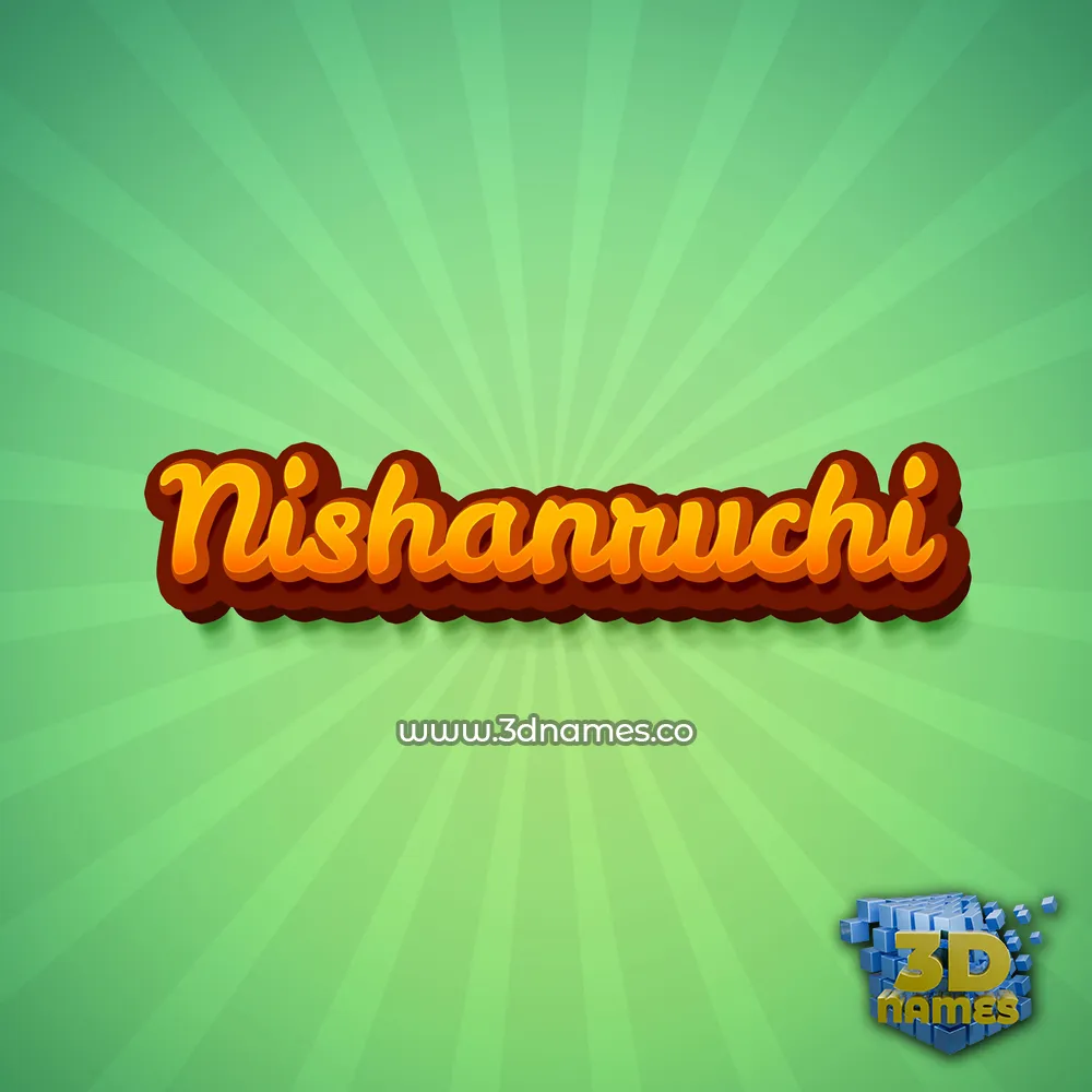 nishanruchi in Green Rays style - 3D name wallpaper