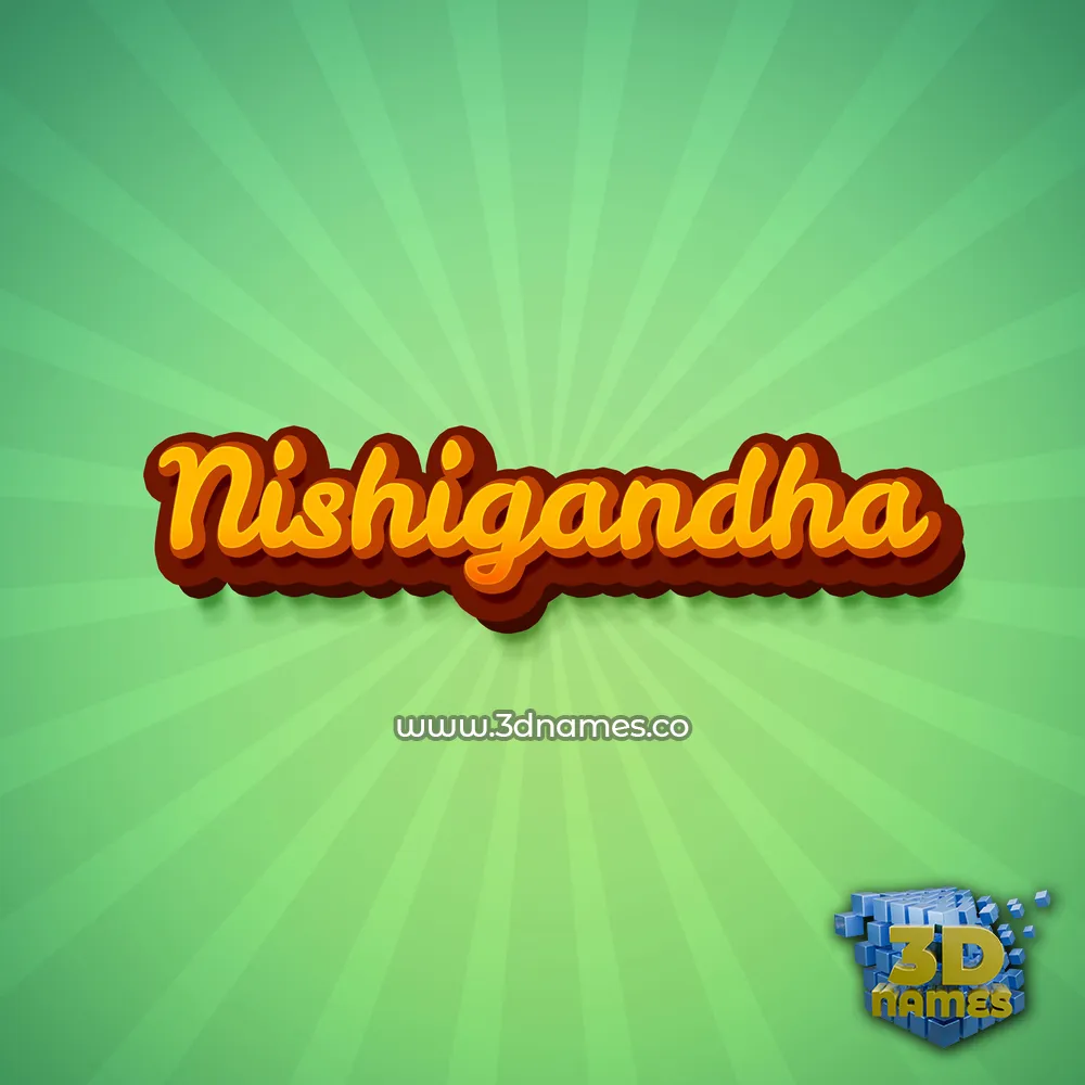 nishigandha in Green Rays style - 3D name wallpaper