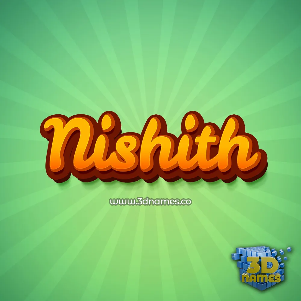 nishith in Green Rays style - 3D name wallpaper