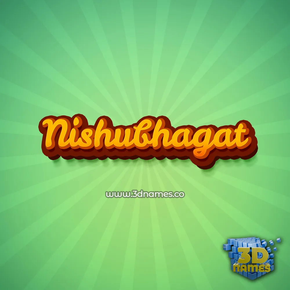 nishubhagat in Green Rays style - 3D name wallpaper