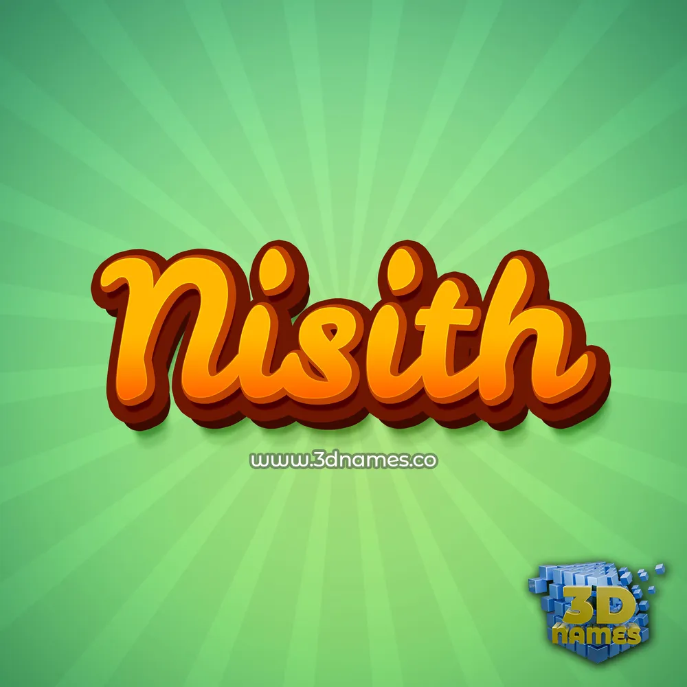 nisith in Green Rays style - 3D name wallpaper