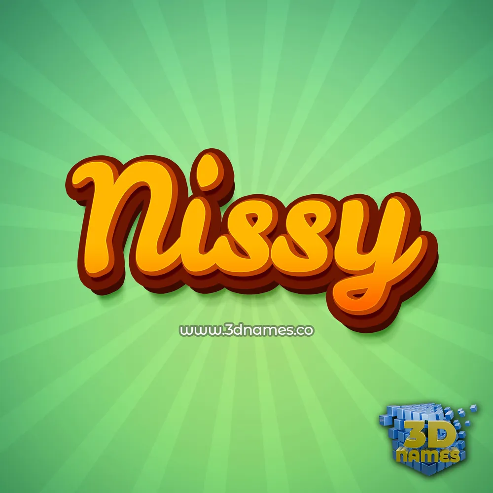 nissy in Green Rays style - 3D name wallpaper