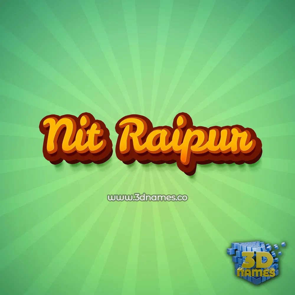 nit raipur in Green Rays style - 3D name wallpaper