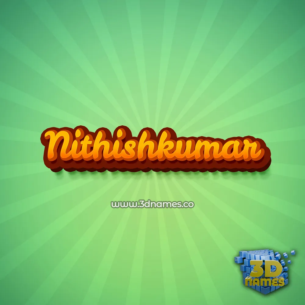 nithishkumar in Green Rays style - 3D name wallpaper