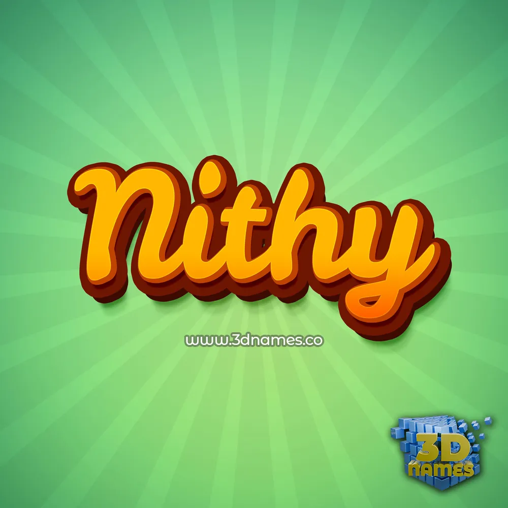 nithy in Green Rays style - 3D name wallpaper