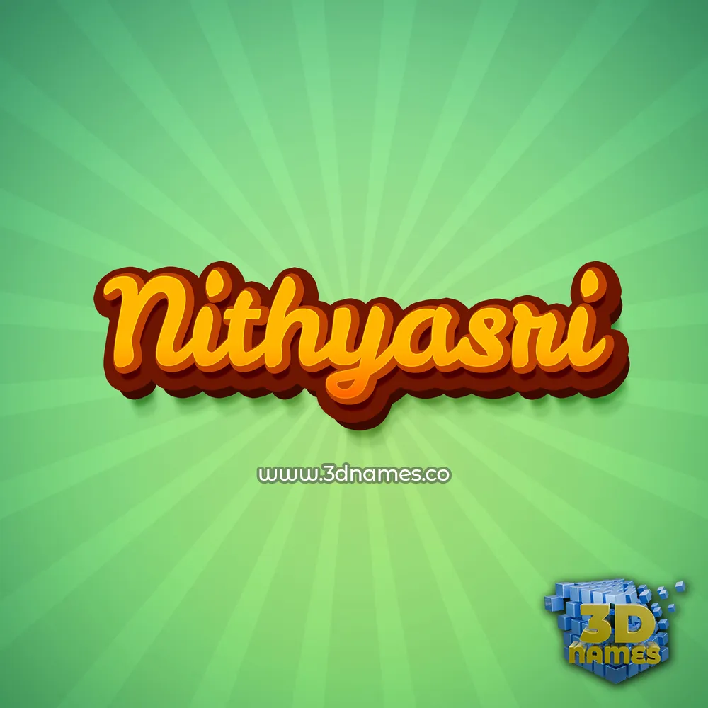 nithyasri in Green Rays style - 3D name wallpaper