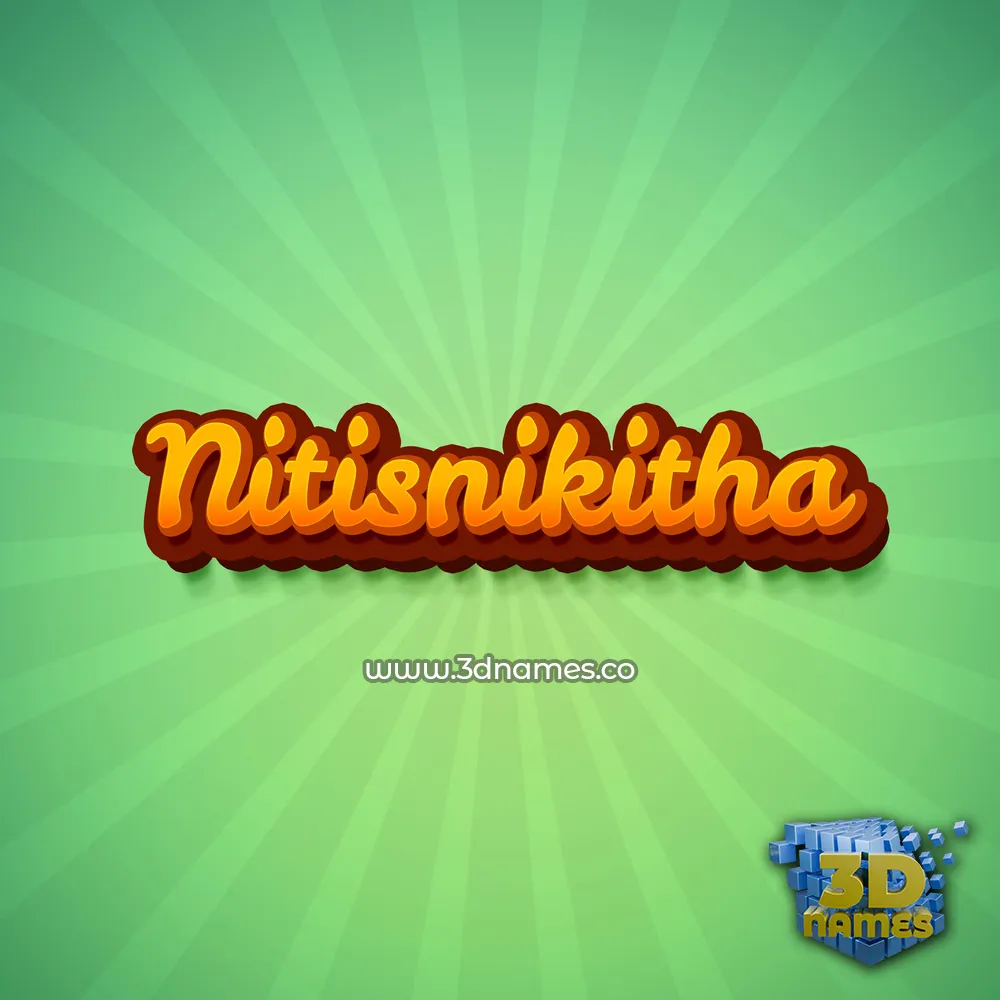 nitisnikitha in Green Rays style - 3D name wallpaper
