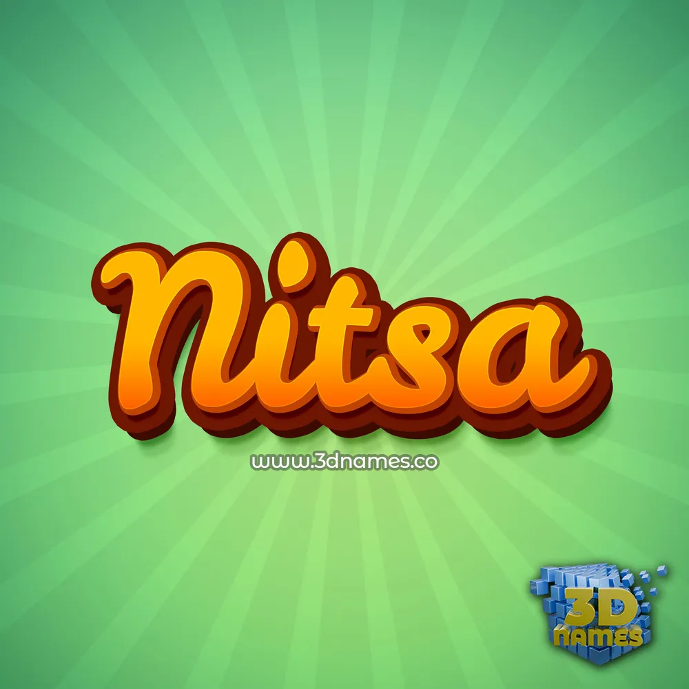 nitsa in Green Rays style - 3D name wallpaper