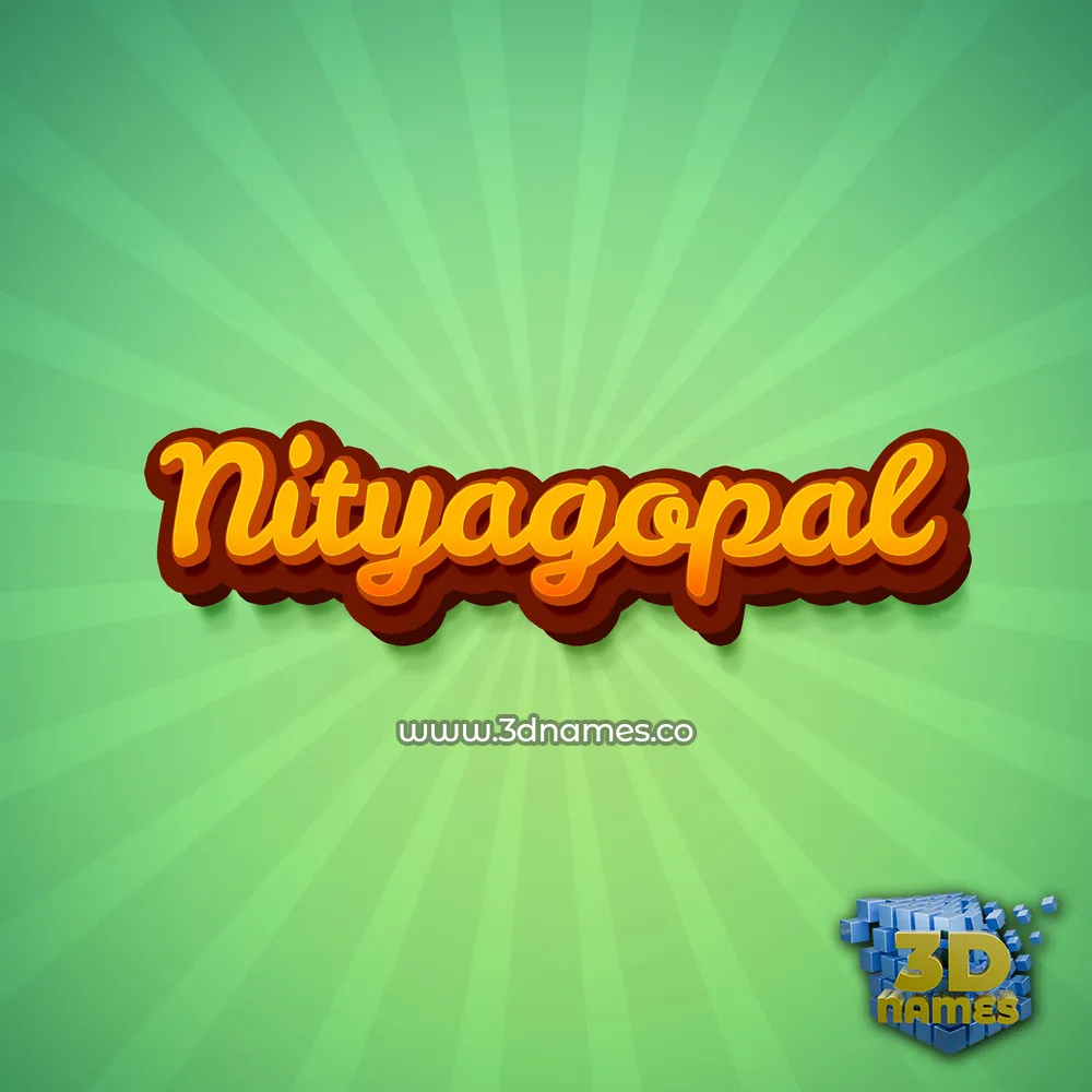 nityagopal in Green Rays style - 3D name wallpaper