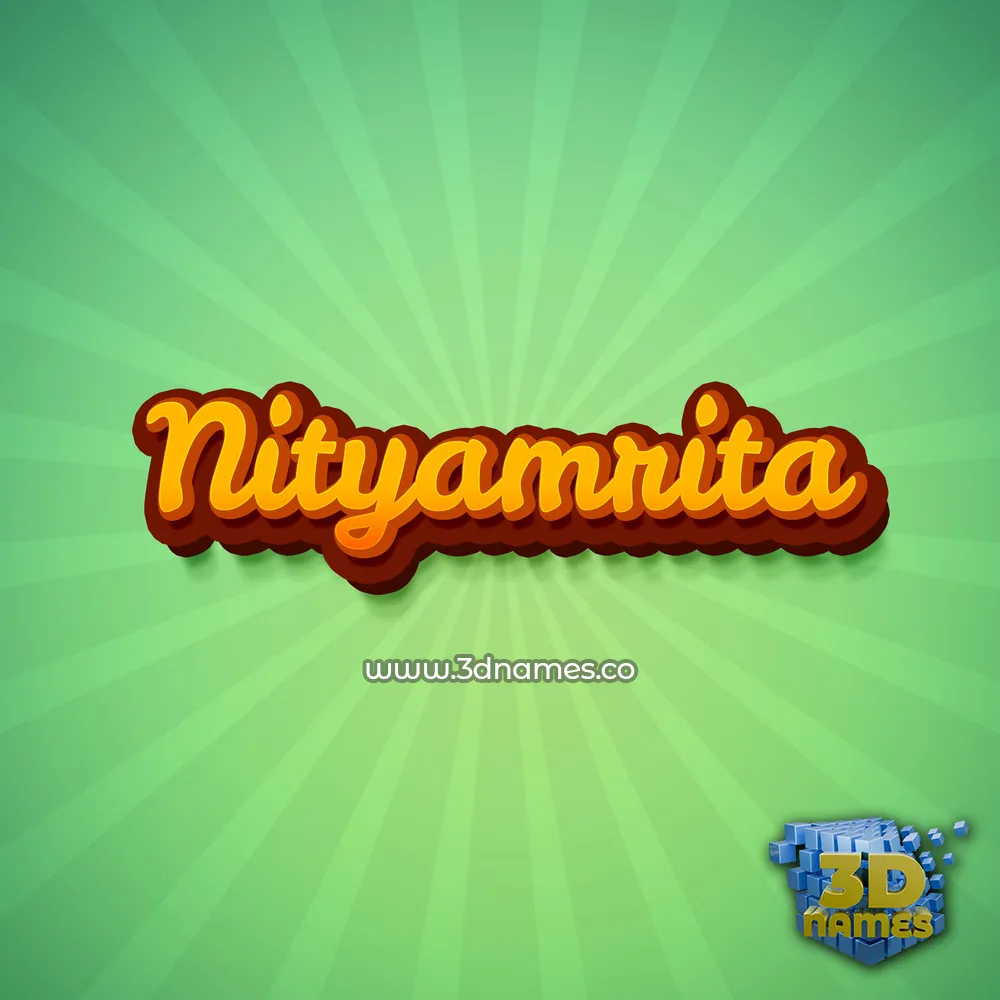 nityamrita in Green Rays style - 3D name wallpaper