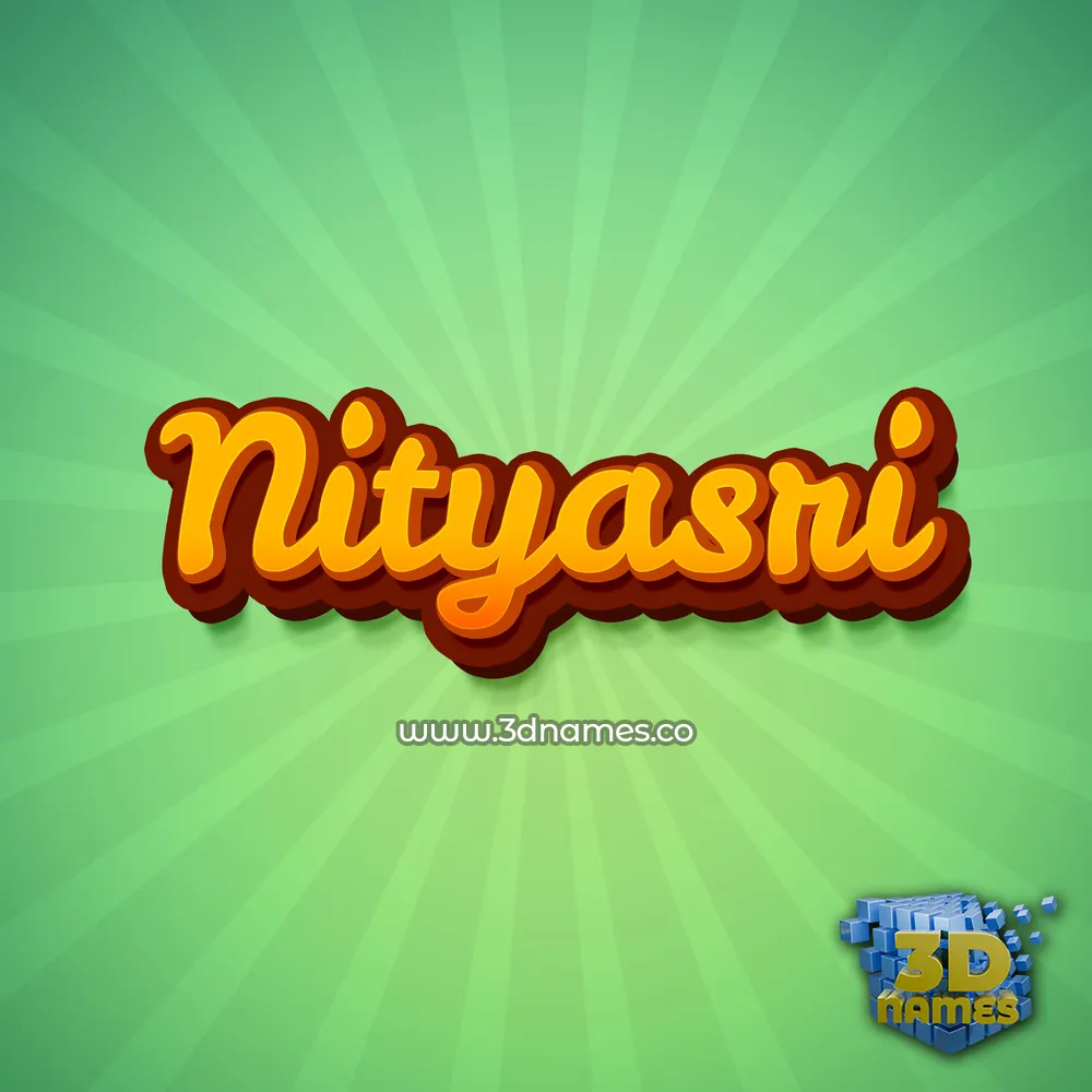 nityasri in Green Rays style - 3D name wallpaper