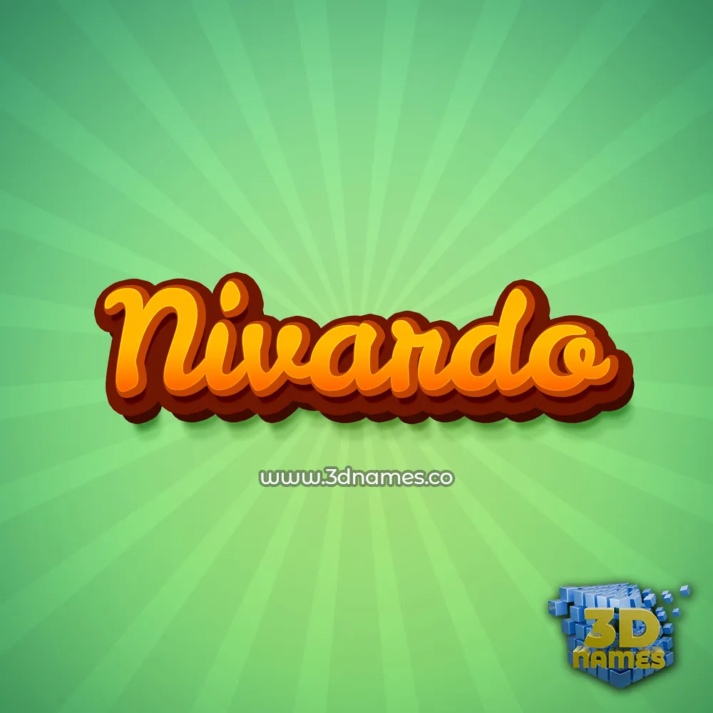 nivardo in Green Rays style - 3D name wallpaper