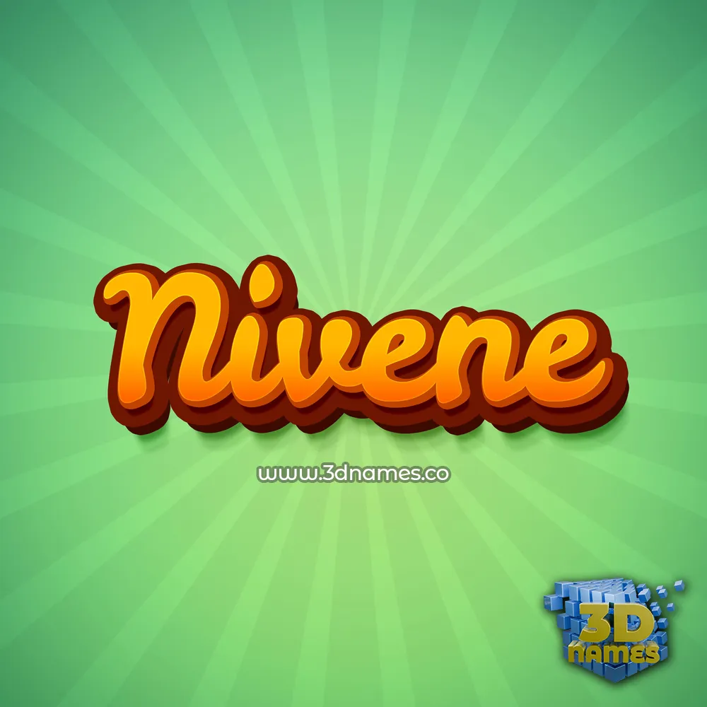 nivene in Green Rays style - 3D name wallpaper