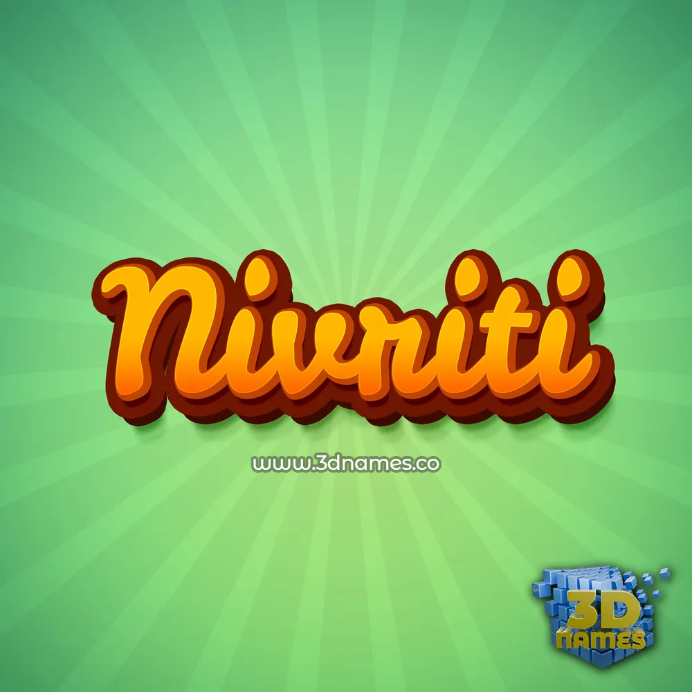 nivriti in Green Rays style - 3D name wallpaper