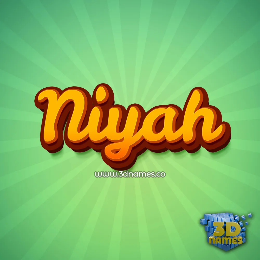 niyah in Green Rays style - 3D name wallpaper
