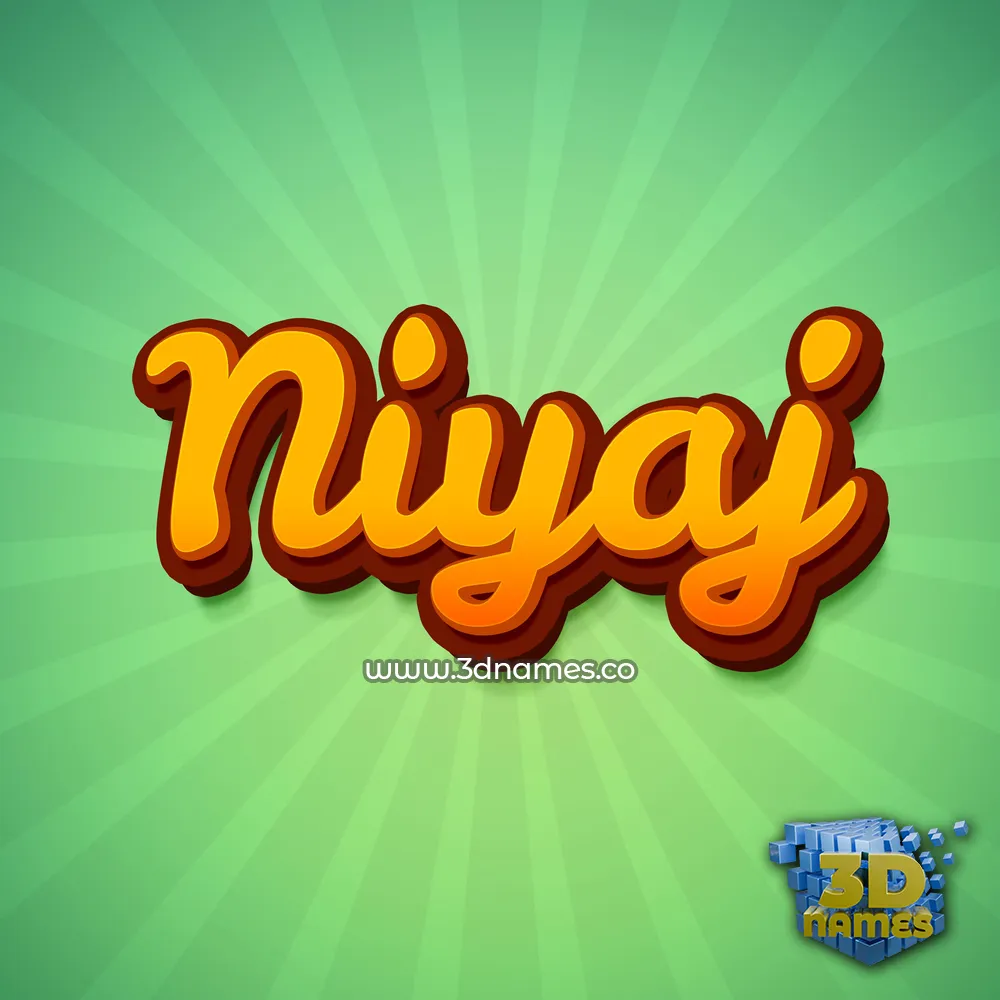 niyaj in Green Rays style - 3D name wallpaper