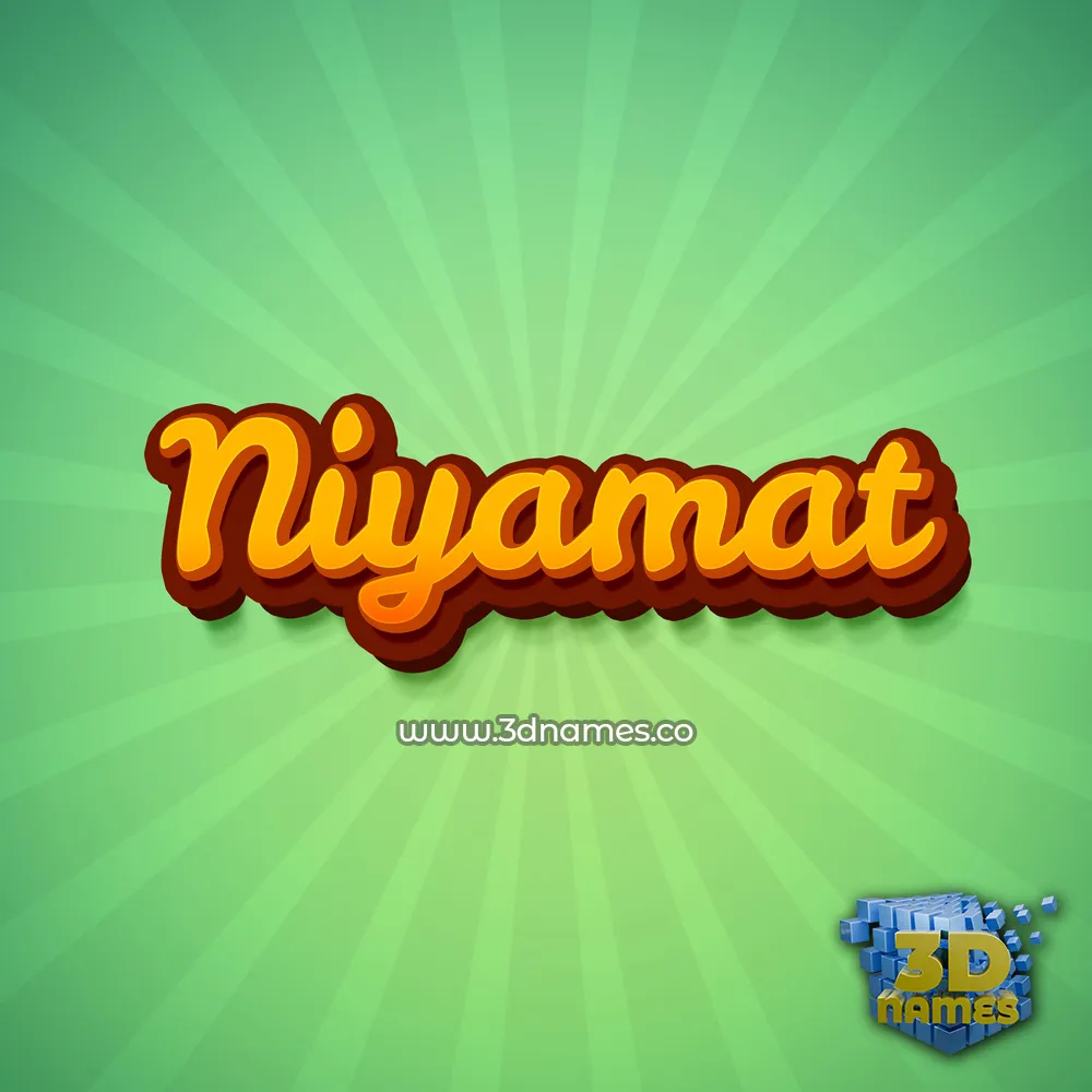 niyamat in Green Rays style - 3D name wallpaper