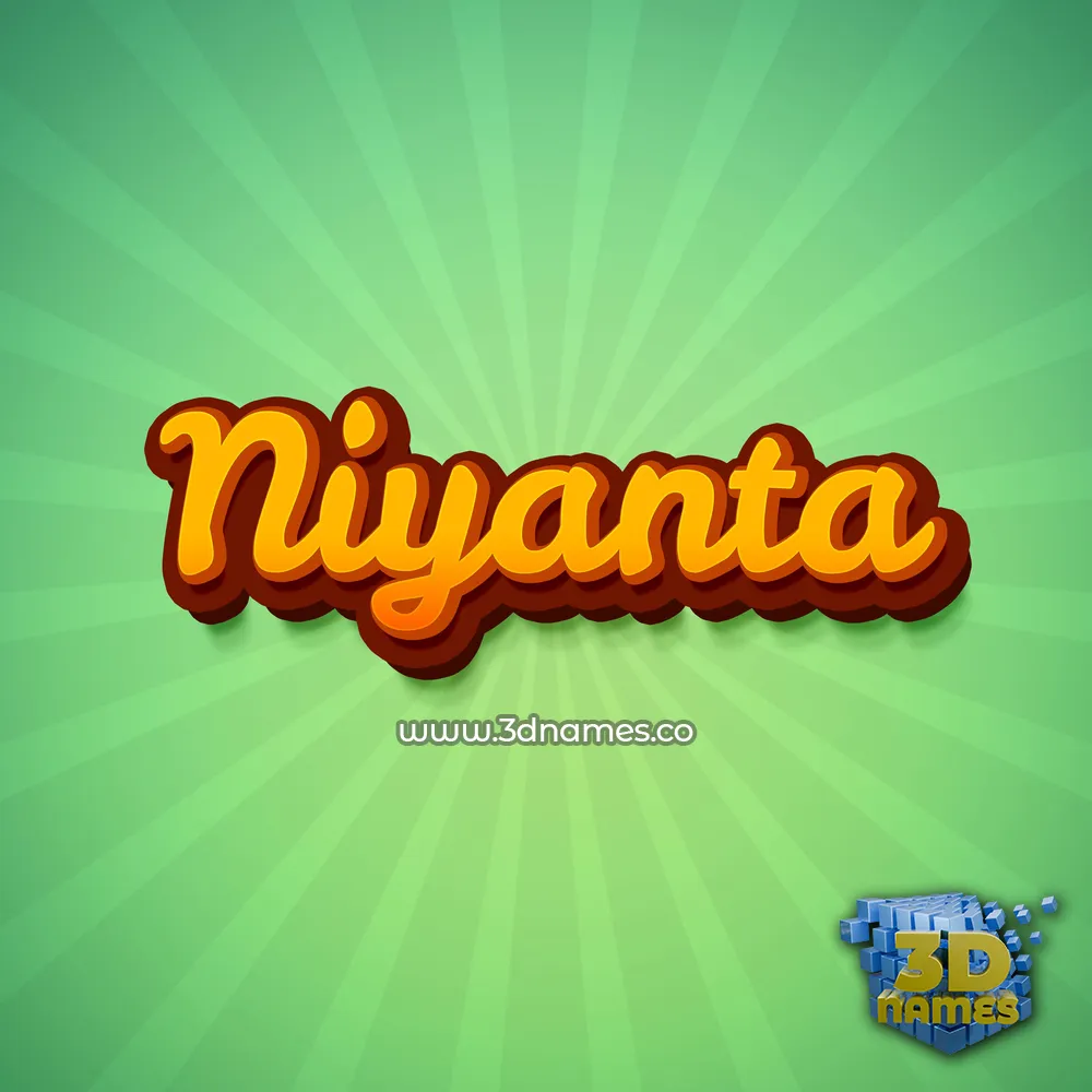 niyanta in Green Rays style - 3D name wallpaper