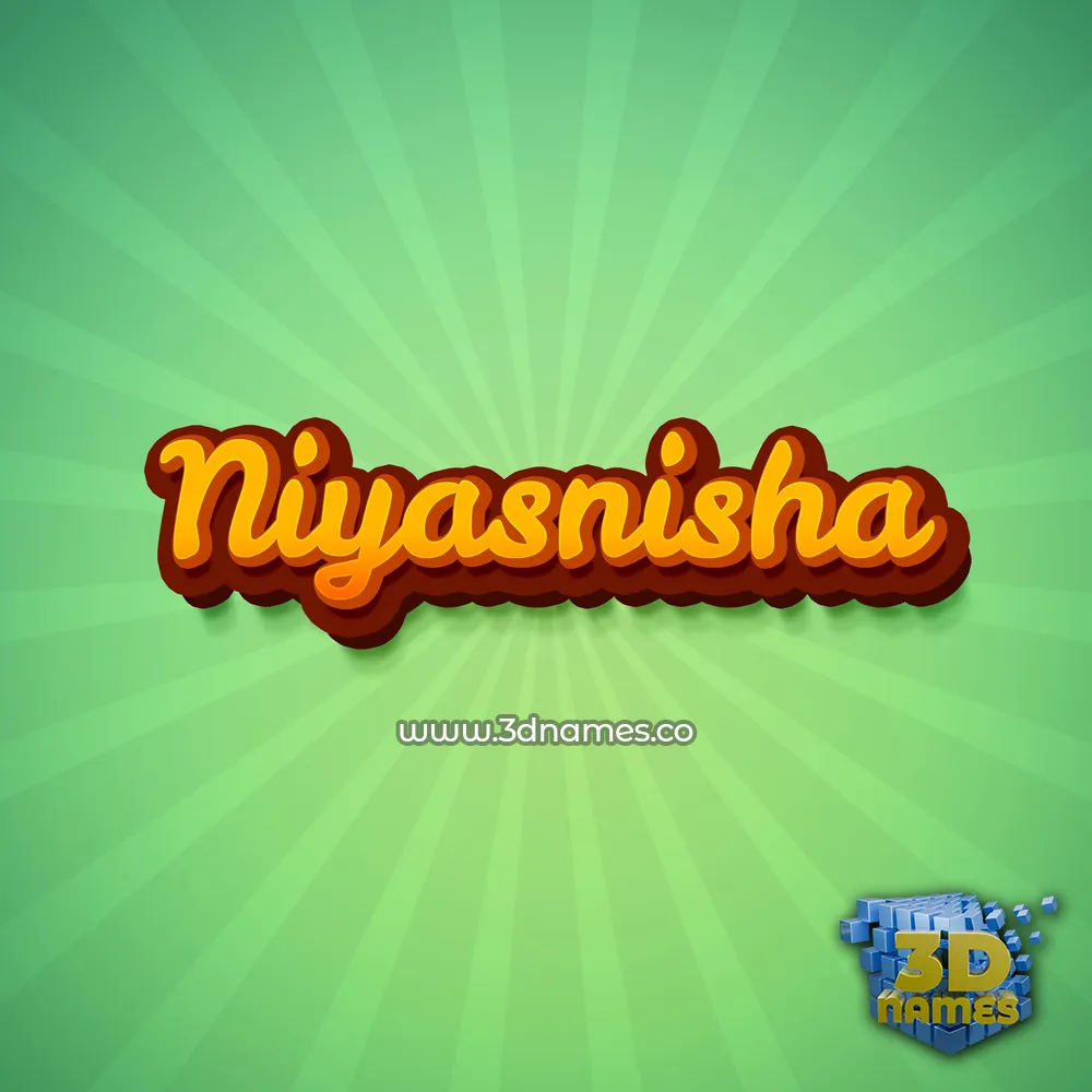 niyasnisha in Green Rays style - 3D name wallpaper