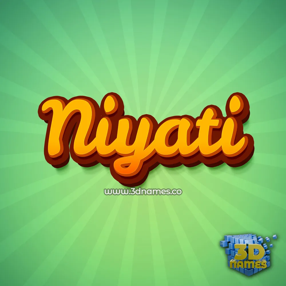 niyati in Green Rays style - 3D name wallpaper