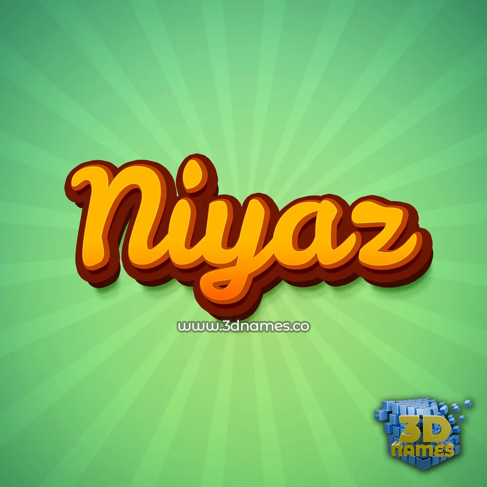 niyaz in Green Rays style - 3D name wallpaper