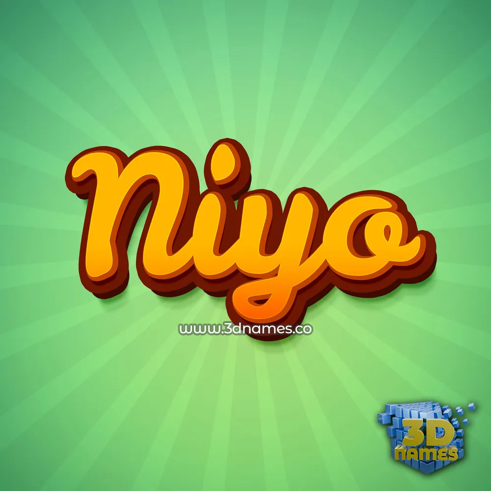 niyo in Green Rays style - 3D name wallpaper
