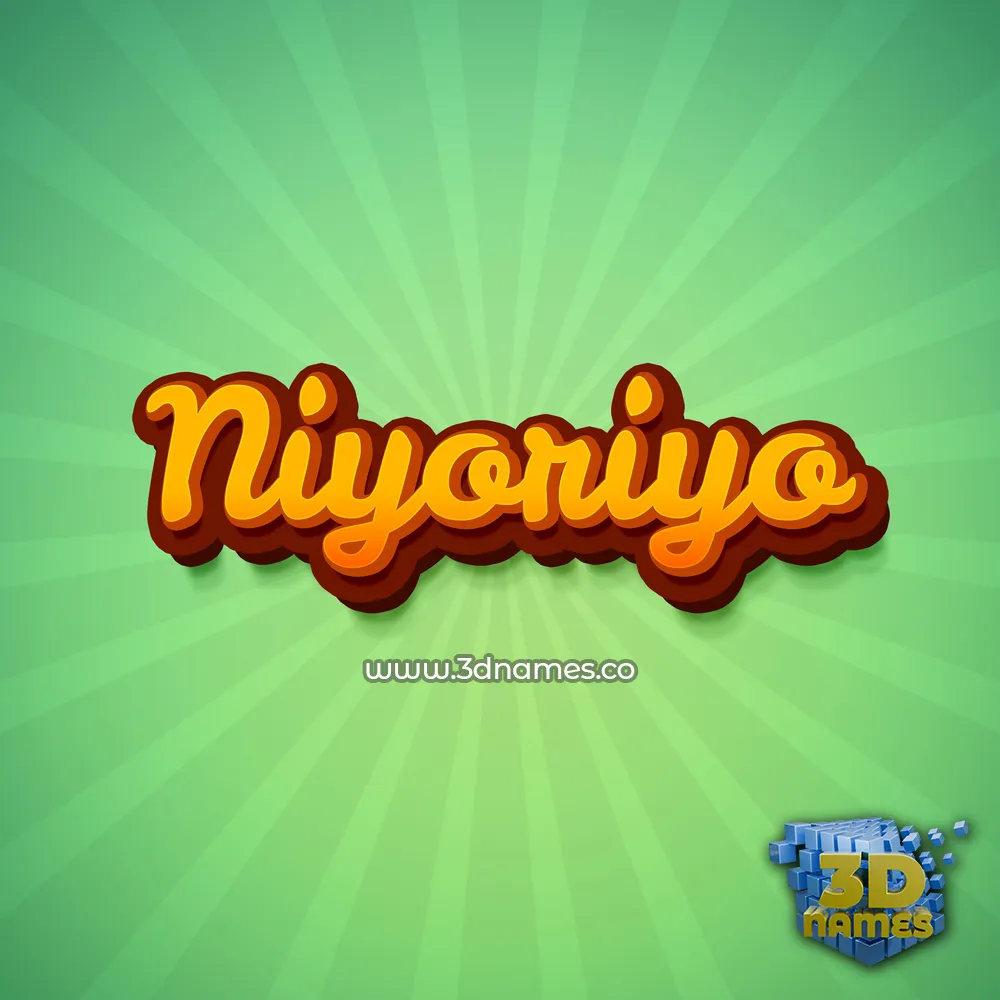 niyoriyo in Green Rays style - 3D name wallpaper