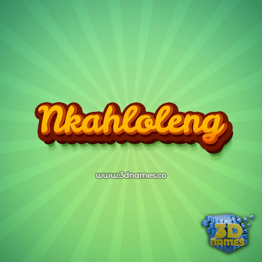 nkahloleng in Green Rays style - 3D name wallpaper