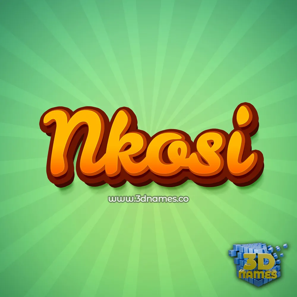 nkosi in Green Rays style - 3D name wallpaper