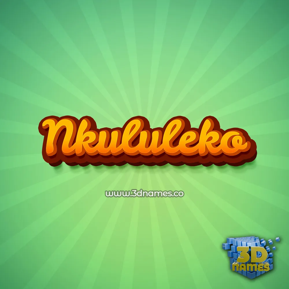 nkululeko in Green Rays style - 3D name wallpaper