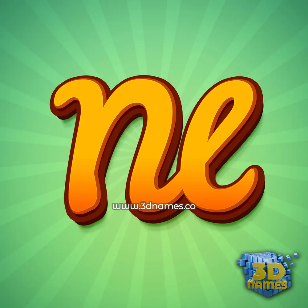 nl in Green Rays style - 3D name wallpaper