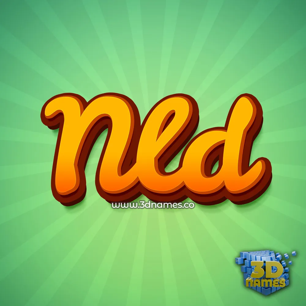 nld in Green Rays style - 3D name wallpaper