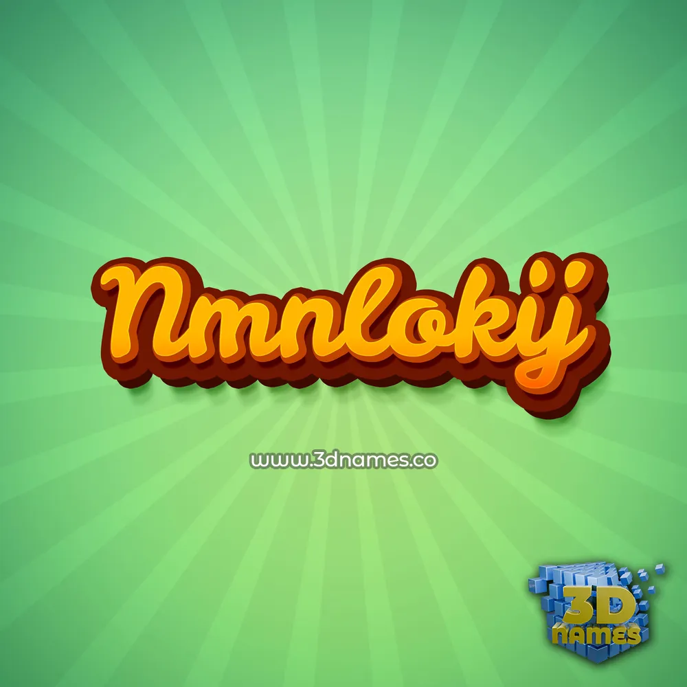 nmnlokij in Green Rays style - 3D name wallpaper