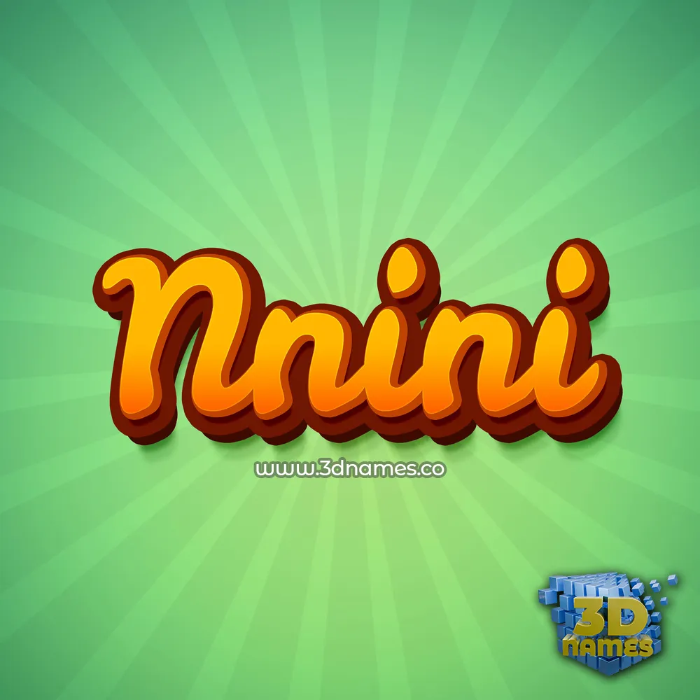 nnini in Green Rays style - 3D name wallpaper