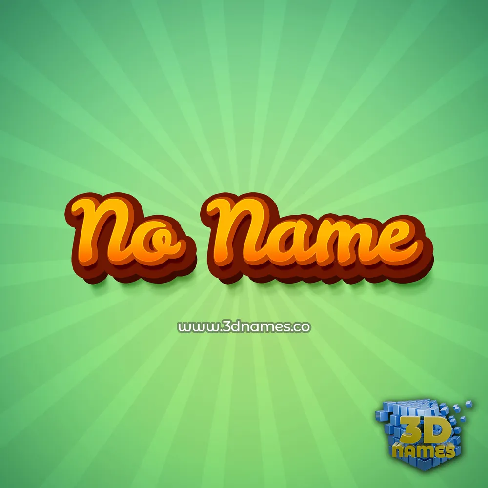 no name in Green Rays style - 3D name wallpaper