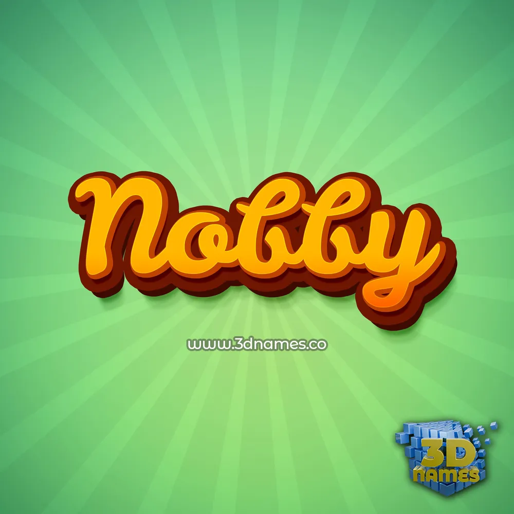 nobby in Green Rays style - 3D name wallpaper