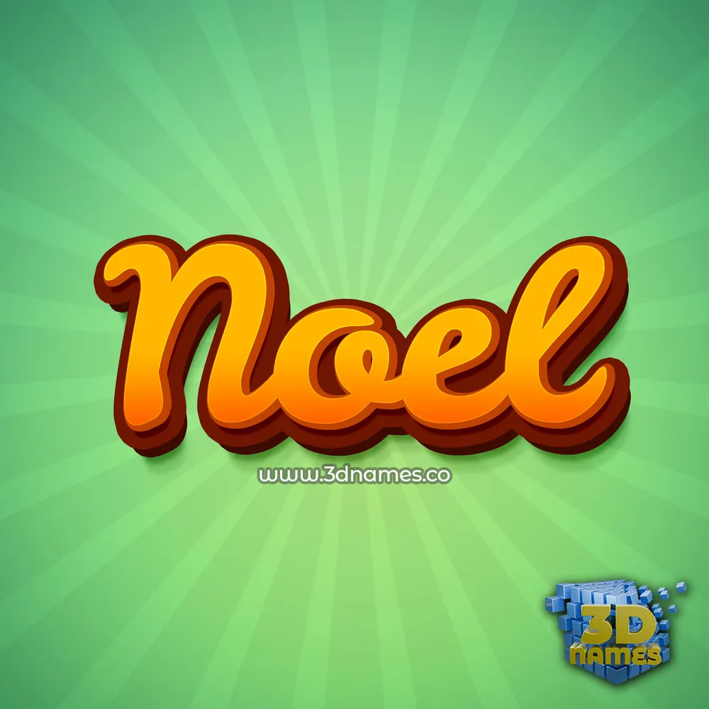 noel in Green Rays style - 3D name wallpaper