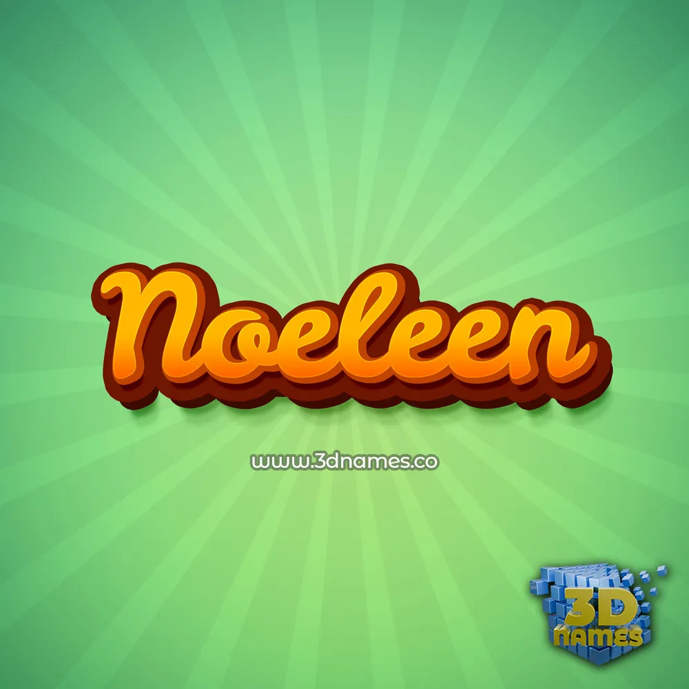 noeleen in Green Rays style - 3D name wallpaper