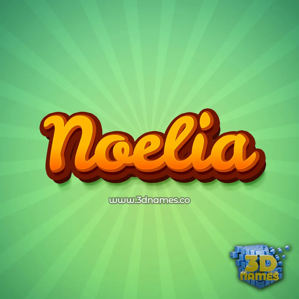 noelia in Green Rays style - 3D name wallpaper
