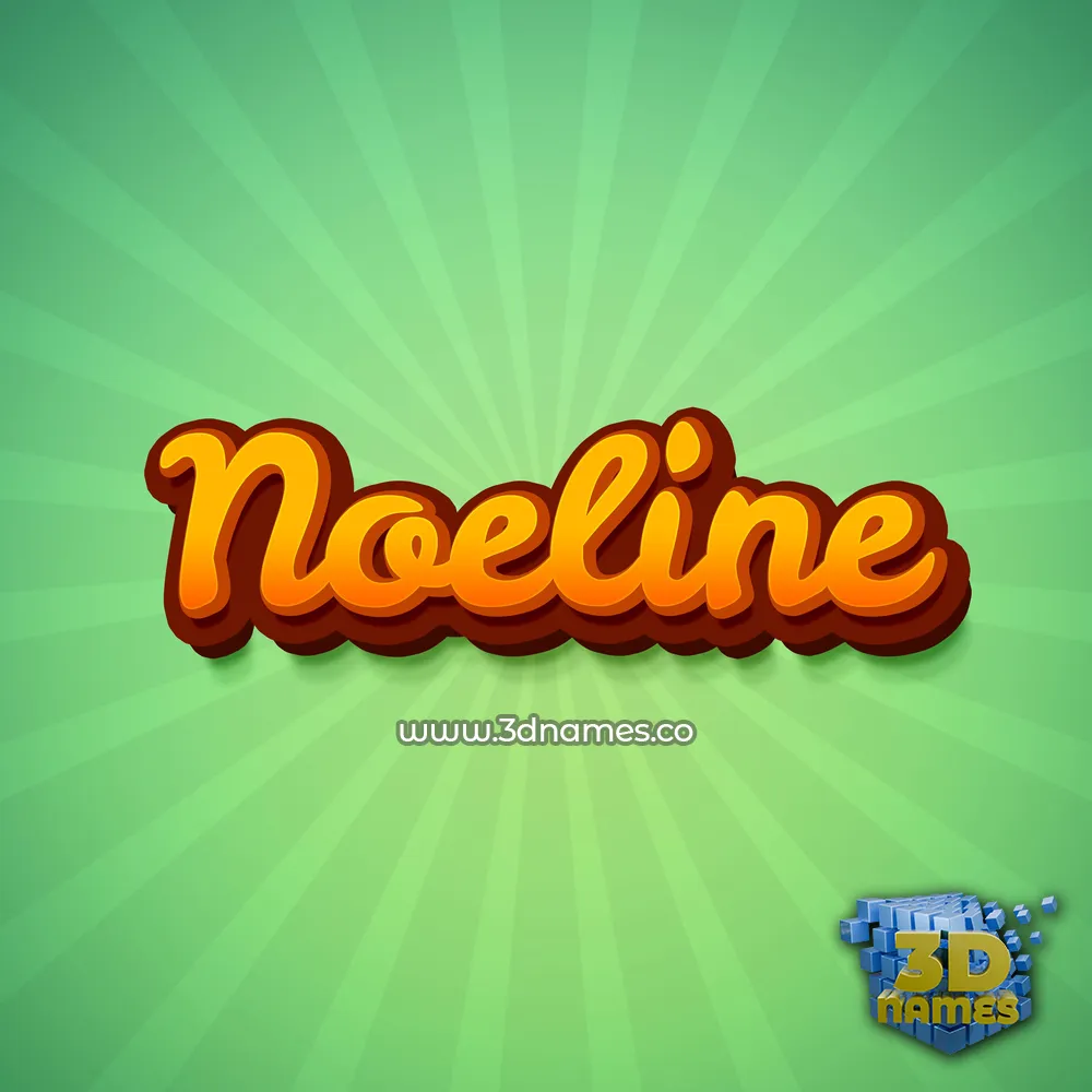 noeline in Green Rays style - 3D name wallpaper