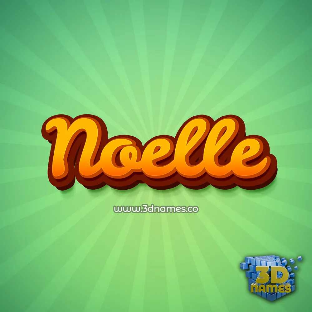 noelle in Green Rays style - 3D name wallpaper