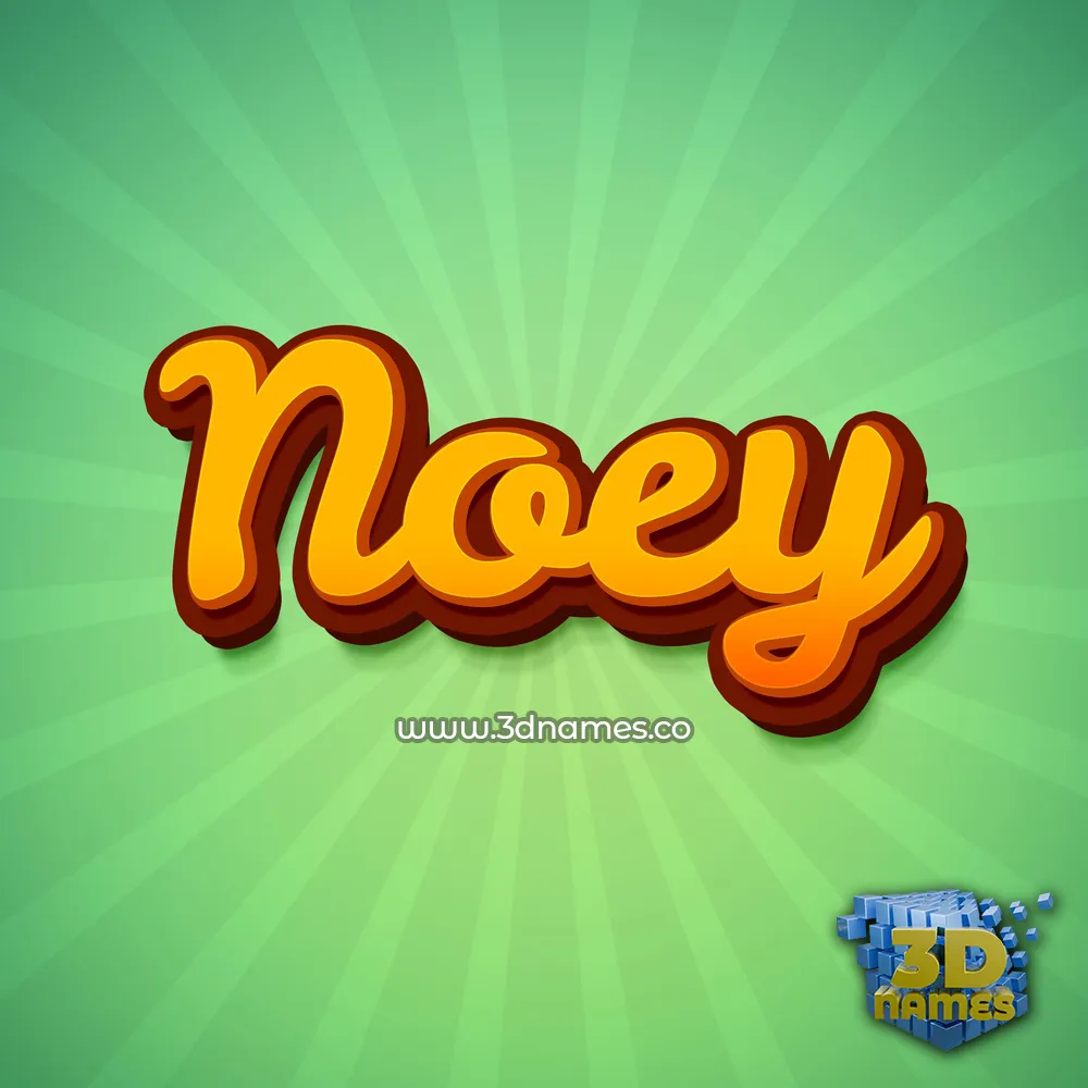 noey in Green Rays style - 3D name wallpaper