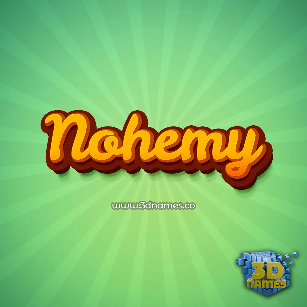 nohemy in Green Rays style - 3D name wallpaper