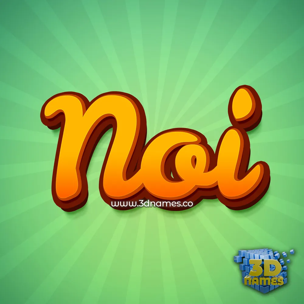 noi in Green Rays style - 3D name wallpaper